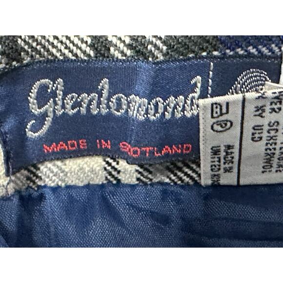 Vintage Wool Skirt Scotland Tartan Plaid Pleated Midi Drop Waist Sz 8 Peasant - Picture 9 of 12